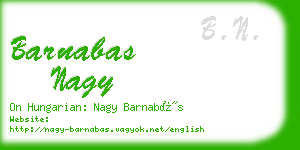 barnabas nagy business card